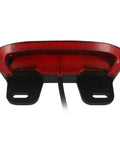 Must-Have Electric Bike Taillight With Bright Led Brake Turn Signals For Superior Night Safety, 36V To 60V Waterproof Rear Light For E-Bikers And Scooter Riders Looking To Boost Visibility Big Time. red LED taillight with black mounting brackets and cable