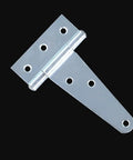 Close-up of a 4 Inch T Shaped Hinge Set For Wooden Boxes And Cabinets Industrial Style Beefy Heavy Duty Loose-Leaf Hinges