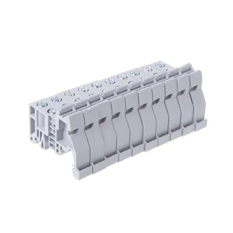 10 Pieces E UK DIN Rail Terminal Block End Stopper Bracket For 35mm Wide Rail Gray Nylon PA66 Housing Fire Retardant DIN Rail Mount