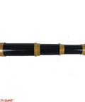 Black And Gold Collapsible Telescope Costume Prop For Theater And Cosplay, Extends From 7 Inch Closed To 12.5 Inch Open, Plastic Build With Realistic Pirate Style Look For Dress Up, Stage Performances, And Costumes For Teens 14 And Up. black and gold plastic pirate telescope prop collapsed