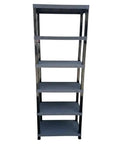 Super Heavy Duty Plastic Modular Storage Cabinet Featuring Slammin Adjustable Shelves And Rock Solid Legs For Boss Level Home Office Organization Solutions, five-shelf design.