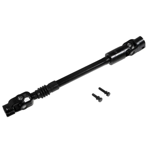 Power Steering Compatible Lower Steering Shaft Replacement For Jeep Cherokee XJ, Comanche, And Wagoneer - Fits 1984 To 1994 Models, Built Tough OEM Quality Steering Column, Easy Install, Replaces 4713943, black steel shaft with universal joints and bolts
