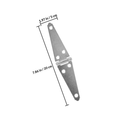 Heavy Duty Gate Hinge Set Four Pack 8 Inch Galvanized Iron Strap Hinges for Wooden Doors and Furniture Outdoor Gate Hardware for Fence and Shed Lightweight ABS Components Weatherproof, 8 inch galvanized iron strap hinge with 5 cm leaf width