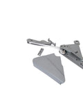 Heavy Duty Cabinet Flip Up Hydraulic Door Hinge With Lift Assist, metal components on white background