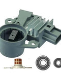 New Alternator Rebuild Kit With Durable Regulator Brushes Bearings And Slip Rings To Keep Ford Mustang Excursion Explorer Mountaineer E150 Running Smooth 4.6L 5.4L V8 Fits 2004-2008 No Hassle Install components including regulator part and bearings.