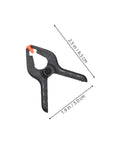 Top Tier Heavy Duty Spring Clamps Set For Woodworking And Photography Backdrops, Elastic Plastic Clips With Compact Design Great For Any Creative Project. Black plastic spring clamp, 2.5 in x 1.9 in
