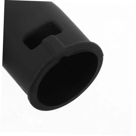 Close-up of 2 Pack Silicone Steam Release Hoses For Pressure Cooker And Air Fryer, high temp resistant gasket tubes in black.