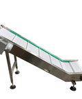 PVC Conveyor Belt System With Bucket Elevator And Industrial Conveyor Machine Heavy Duty Belt Line in stainless frame