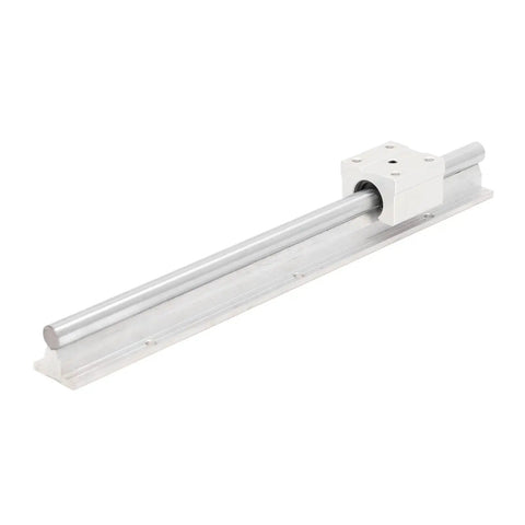 Two Piece 300mm CNC Linear Rail Guide With SBR Slide Block Set For Heavy Duty Stable Motion Shaft Guideway Easy Install With Five Mounting Holes For CNC Parts And Router Setup, 300mm aluminum rail