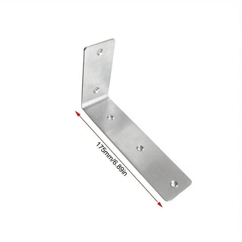 Beefy Heavy Duty Wall Mounted Shelf Bracket Set stainless steel corner furniture support, 175mm dimensions visible