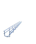 Built Tough Silver Steel Wire Mesh Cable Tray Kit Electro Zinc Plated Finish handles heavy cables in a long, straight configuration.