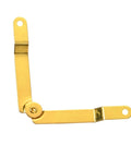 2Pcs Jewelry Box Lid Support Hinges Set Metal Cover Hinges with Folding Positioning Tripod Design in gold color