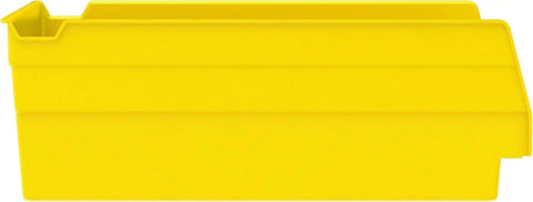 Dang Versatile Plastic Storage Bins For Refrigerator And Kitchen Pantry Organization Yellow Shelf Container, 12x8x4 inch, side view