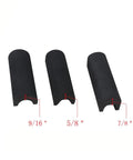 Three EVA foam inserts for Neoprene Comb Raising Sleeve Slip-On Cheek Rest Kit, sizes 9/16", 5/8", and 7/8"
