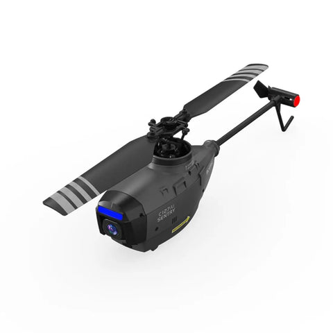 C127AI Scout RC Drone With Brushless Single Rotor Beast Mode Performance, 1080P Camera, close-up on helicopter design