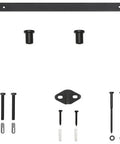 96 Inch Bent Strap Barn Door Hardware Kit In Satin Nickel With Steel Construction And All Mounting Hardware For Doors Up To 48 Inches Wide