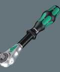 Zyklop 8000A Five In One Pro Grade One Fourth Inch Drive Ratchet With Swivel Head And 152mm Length black handle