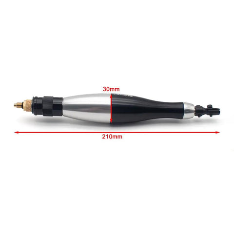 Heavy Duty Pneumatic Ultrasonic Grinding Machine And Air Die Grinder Polisher Boasting Aluminum Housing, 210mm length, lightweight design.