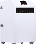 Triple Stage Fume Extractor With Heavy Duty Suction And Flex Hose Kickin Soldering Smoke and Welding Dust Straight To The Filter, mobile unit with display and wheels.