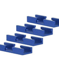Four Piece T Track Intersection Kit For Woodworking 80mm Pro Grade Aluminum Alloy T Track Setup in blue, angled view