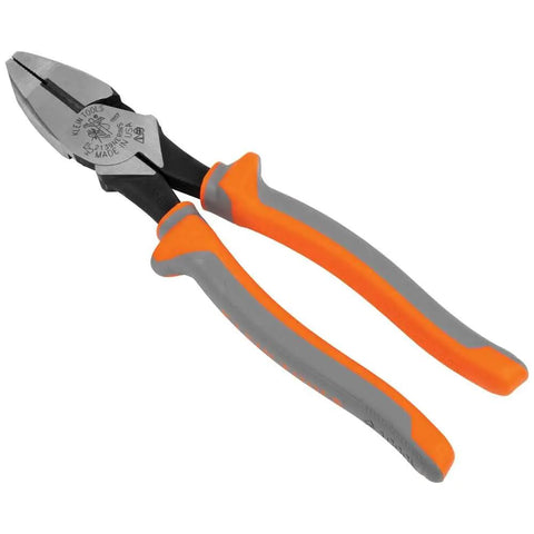 1000V Rated Insulated Side Cutting Pliers 9 Inch Built For Pros With High Leverage, Induction Hardened Knives, Made In USA, Thick Multi Layer Grips