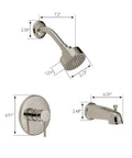 Eastport Bath and Shower Trim With Valve in Satin Nickel Finish No Fuss One Handle Control With Valve Included Pressure Balance Cartridge