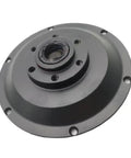 Built Tough Aluminum Alloy E Bike Motor Side Cover With Six Hole Disc Brake Compatible Hub End Cap Plus Reliable 6003 Bearing Kit For Heavy Duty Electric Bicycle Conversion Mods That Hold Up Real Good, showcasing the black aluminum cover with bearing.