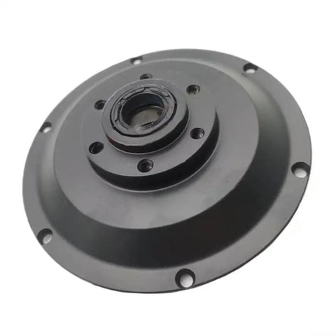 Built Tough Aluminum Alloy E Bike Motor Side Cover With Six Hole Disc Brake Compatible Hub End Cap Plus Reliable 6003 Bearing Kit For Heavy Duty Electric Bicycle Conversion Mods That Hold Up Real Good, showcasing the black aluminum cover with bearing.