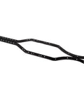 Beefy One Tenth Scale RC Car Chassis Frame Kit For SCX10 90046 90047 6x6 showing black steel rails from top angle.
