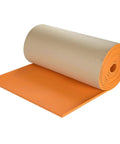 Heavy Duty Soundproof Wall Panels With Adhesive High Density Acoustic Foam Rolls For Studio Noise Dampening And Home Podcast Rooms roll of orange acoustic foam with protective backing exposed