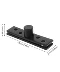Matte black Stainless Steel Hidden Pivot Door Hinge with 360 Degree Rotation Concealed Center Shaft, small size, front view
