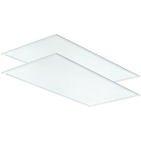 Bright 2x4 LED Flat Panel Light Fixture For Ceilings 4000 Lumens 4000K Cool White Non Dimming Smooth Satin Lens Easy Install For Office Shop School Lighting 2 Pack