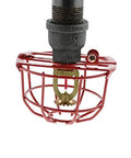 Heavy Duty Fire Sprinkler Head Guard For 1/2 Inch Exposed Systems built like a tank, red steel guard protecting sprinkler head.