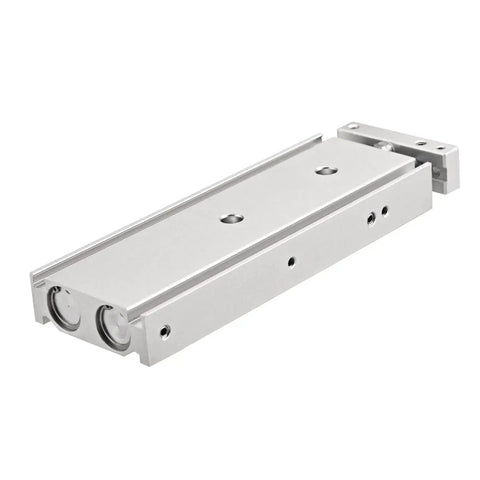 CXSM 15-100 Dual Rod Air Cylinder, 15mm Bore X 100mm Stroke, Guided Pneumatic Actuator With Magnet, Double Acting Slide Bearing, M5x0.8 Port, Heavy-Duty Industrial Automation Replacement For Precise Linear Motion, aluminum body