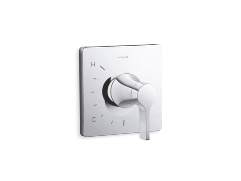 Venza Rite Temp Valve Trim For Single Handle Bathroom Faucet In Polished Chrome With Premium Corrosion Resistant Material ADA Compliant