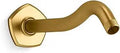 Occasion Showerhead Arm And Flange Set For Wall Mount, 10-1/2 Inch Reach With Pentagonal Flange, Vibrant Brushed Moderne Brass Finish