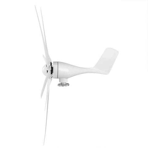800W 48V Wind Generator Kit For Off Grid Power On Boats And Cabins With 6 Nylon Fiber Blades And Controller 3 Phase AC Motor White