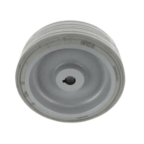Premium Oem Wheel Assembly Replacement For Genie Lift Models Featuring Non Marking Tread And 10 Inch By 3 Inch Dimensions, round wheel top view.
