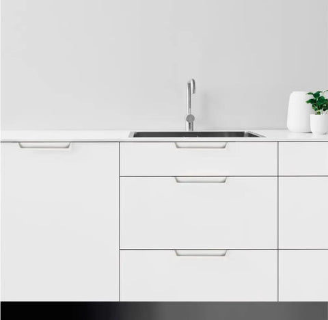Concealed Drawer Pull Handle Black Zinc Alloy Slick Low Profile Cabinet Door Knob For Kitchen Cupboards And Drawers