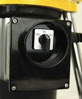 Control panel of Badass Sectional Drain Cleaner Half Horsepower Motor showing ON/OFF and REV switch for easy operation.