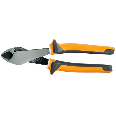 Insulated Diagonal Cutting Pliers 8 Inch, 1000V Rated, VDE Certified, Angled Head, Pro Grade Wire Cutter For ACSR And Nails, White Warning Layer Shows Insulation Health, Made In USA