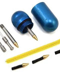 Rock Solid Bicycle Tubeless Tire Repair Tool With Straight Up Puncture Fix Plugs And Trailside Rescue Kit for mountain bike maintenance.