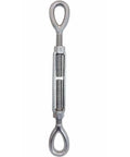 Rock Solid T316 Stainless Steel Eye Eye Turnbuckle Measuring One Point Five By Twelve Inches Featuring Drop Forged Construction Delivering Up To Seventeen Thousand Pounds Capacity Built Tough For Heavy Duty Rigging Jobs shown against a light background.