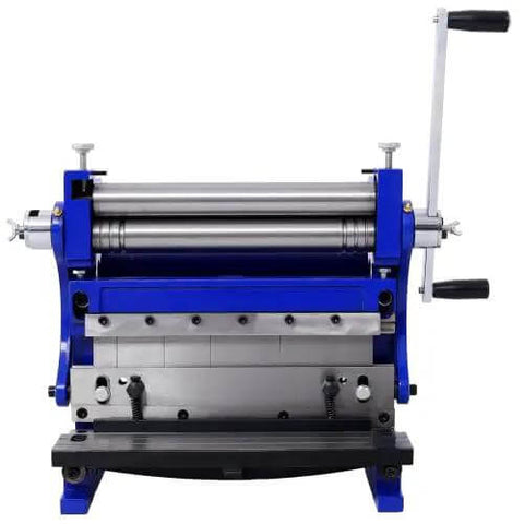 Front view of All-In-One Sheet Metal Brake 12 Inch 3 In 1 Shear Brake Roll Machine For Home Shop Or Small Fab Shop 20 Gauge Capacity