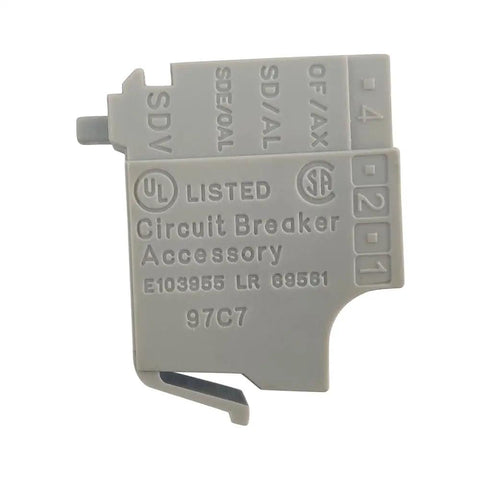 Beefed Up Circuit Breaker Accessory For PowerPacT M P R With Auxiliary Alarm Switch And Overcurrent Trip, grayish brown finish