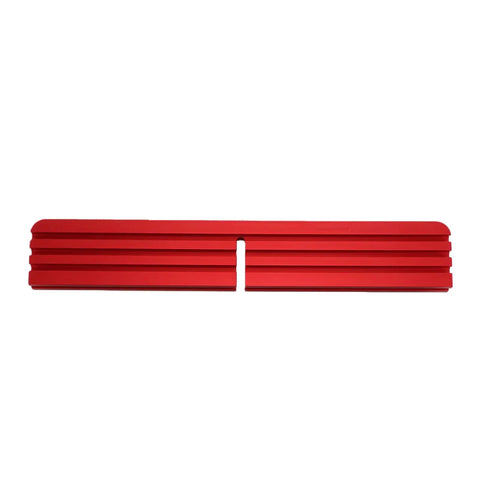 Adjustable Track Table Saw Crosscut Sled With Heavy Duty Aluminum Router Guide Rail fitting standard miter slot red aluminum component.