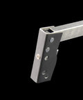 Close-up of the hinge component from Automatic Door Closer Set With Soft Springs For Fire Rated Doors, Smooth Sequential Closing, in steel.