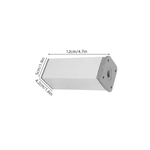 Four Piece Adjustable Furniture Legs for Sofa and Table, 12cm Aluminum Alloy Height Adjustable Feet with Moisture Isolation
