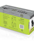 Side view of Slipstick Premium Rubber Office Chair Caster Wheels box, set of 5, 3-inch wheels, 7/16-inch stem.