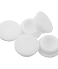 Silicone Bathtub Drain Plug Cover 5pcs for 30-31mm Bubble Openings, white silicone plugs with smooth surfaces.